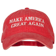 Make America Great Again Letters Embroidered Washed Cotton Twill Cap
