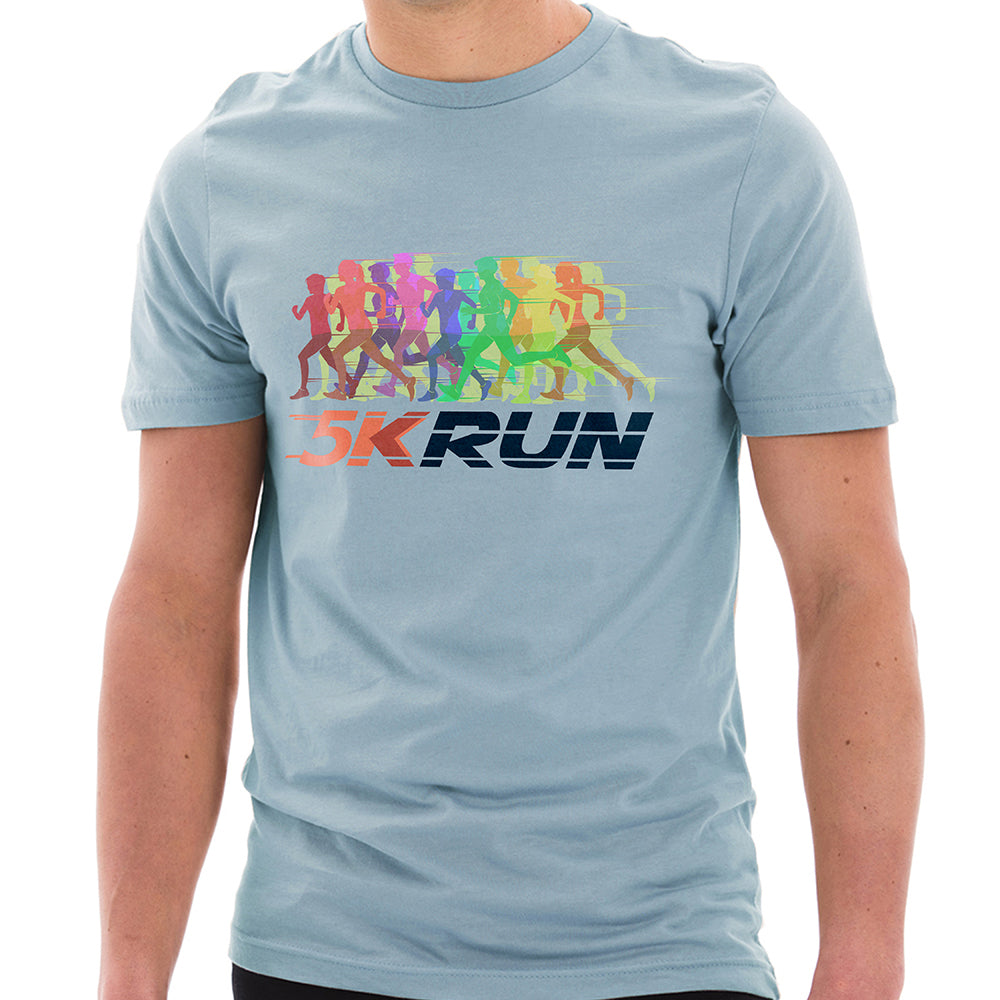 5K Running Graphic Design Unisex Ring Spun Combed Cotton Short Sleeve  Deluxe Jersey T-Shirt