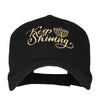Keep Shining Embroidered Solid Cotton Twill Low Profile Cap
