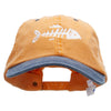 Fish Bone Embroidered Pigment Dyed Wash Caps
