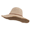 Leatherette Tie Fringed Edge Straw Hat (Discontinued)