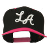LA Embroidered Snapback Cap