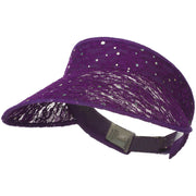 Lace Glitter Sun Visor