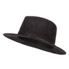 Women's Leatherette Tie Suede Panama Hat