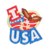 I Love USA Patriotic Patches