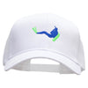 Scuba Diving Man Embroidered Solid Cotton Prostyle Twill Mesh Cap