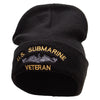 US Submarine Veteran Military Big Size Acrylic Long Beanie - Black XL-3XL
