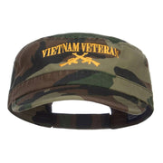 Vietnam Veteran Embroidered Camo Army Cap