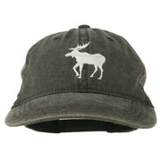 American Moose Embroidered Washed Cap