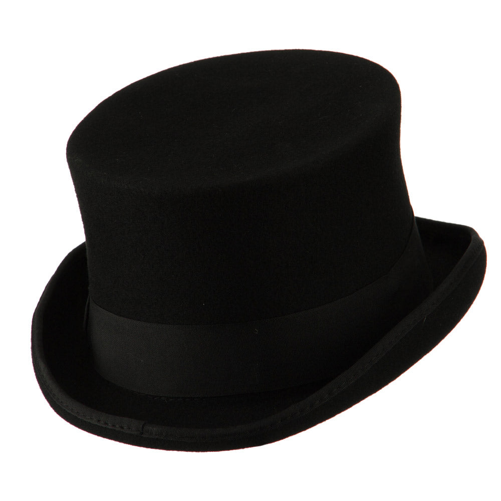Men s 12 Centimeter Tall Crown Felt Top Hat Bowler Derby Top Hat