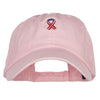 Red White Blue Ribbon Embroidered Low Cap