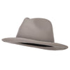 Unisex Wool Felt Satin Rope Band Trim Pinched Crown Fedora Hat
