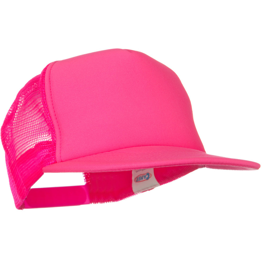 Panel Neon Color Poly Mesh Cap Trucker Cap e4Hats –
