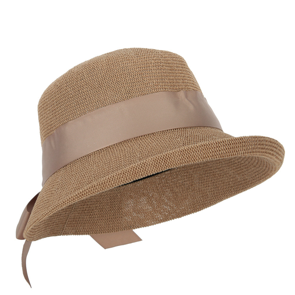 Tan Cloche Hat for Women