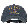 U.S. Navy Veteran Embroidered Big Size Washed Cap
