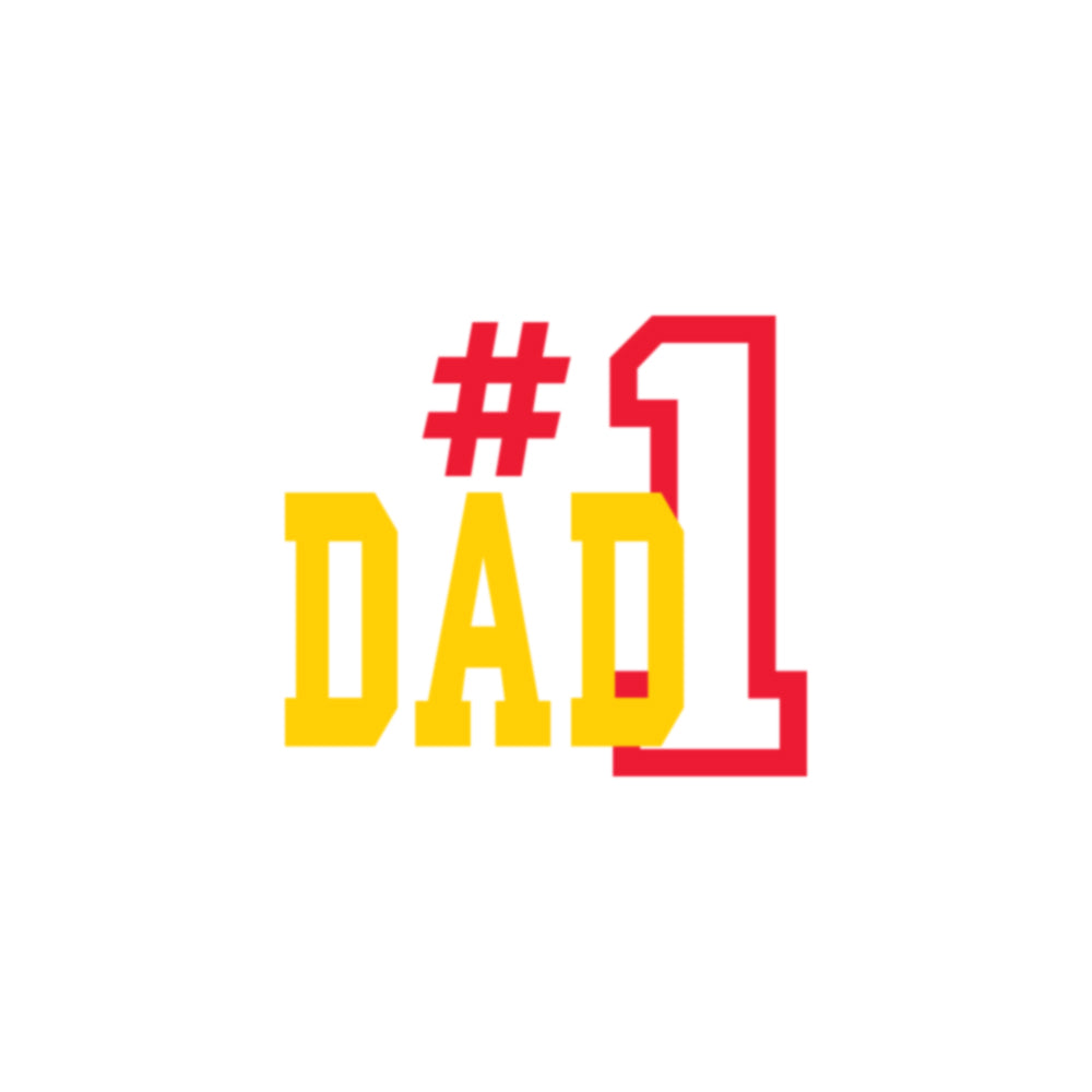 1dad Number 1 Dad Outline Heat Transfers | Word Sticker Design | e4Hats ...