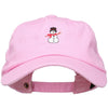 Snowman with Scarf Embroidered Unstructured Cap