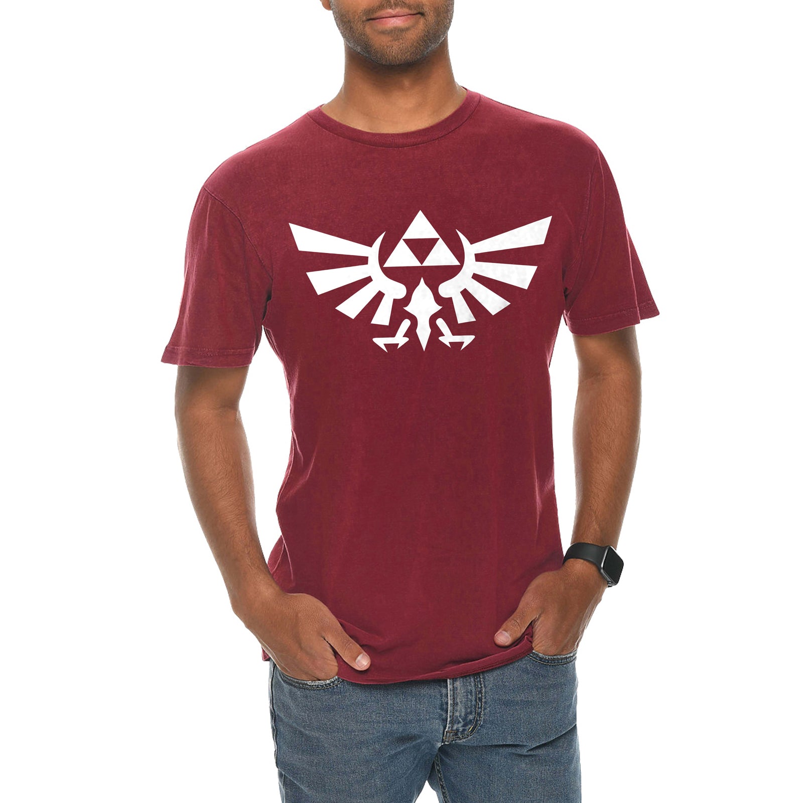 Legend of Zelda Graphic Design Vintage Crewneck Tee | Symbol Designed | NX601GS-VINTAGE-BRICK-XS