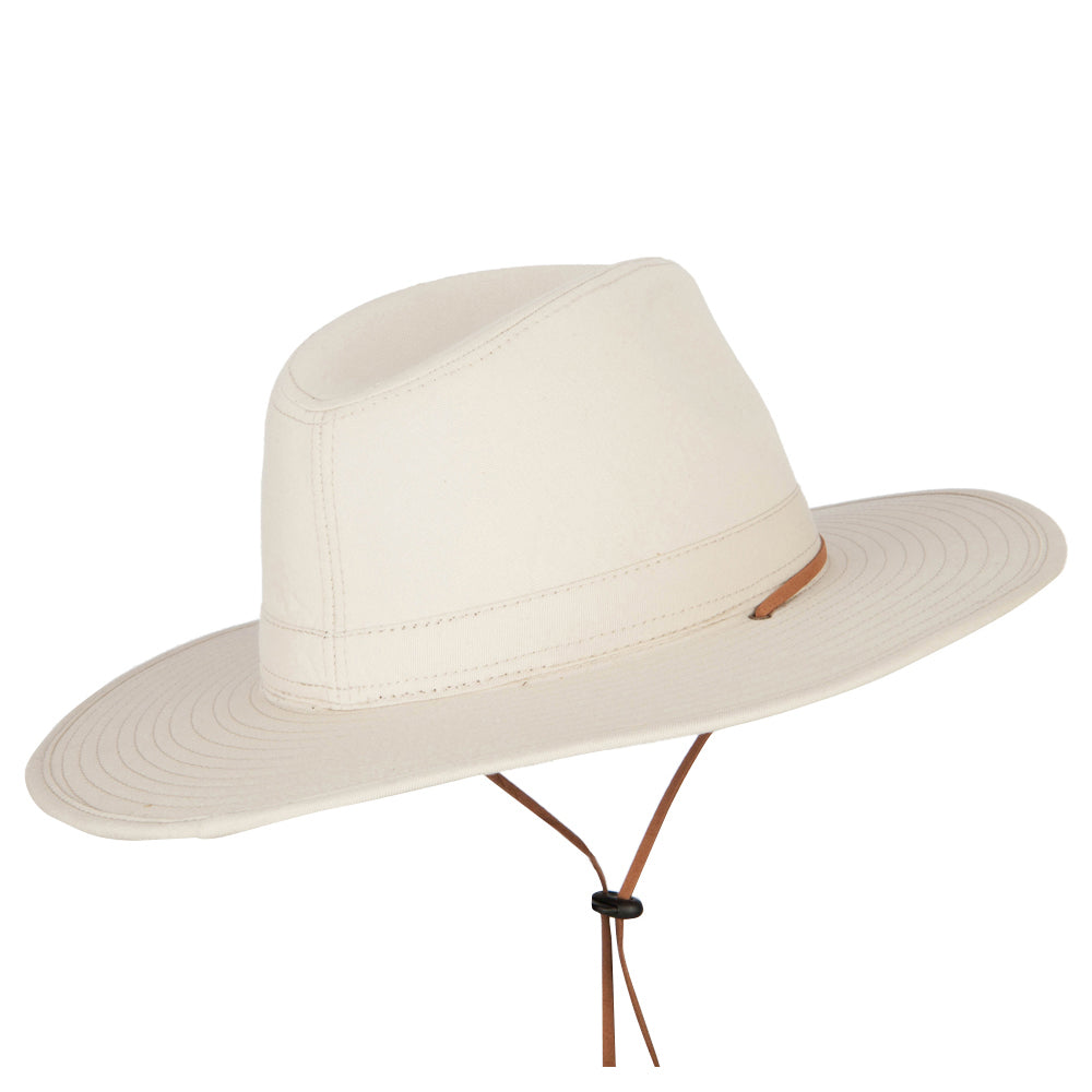 Men's Cotton Canvas Outback Style Fedora Hat | Fabric Fedora Hat ...
