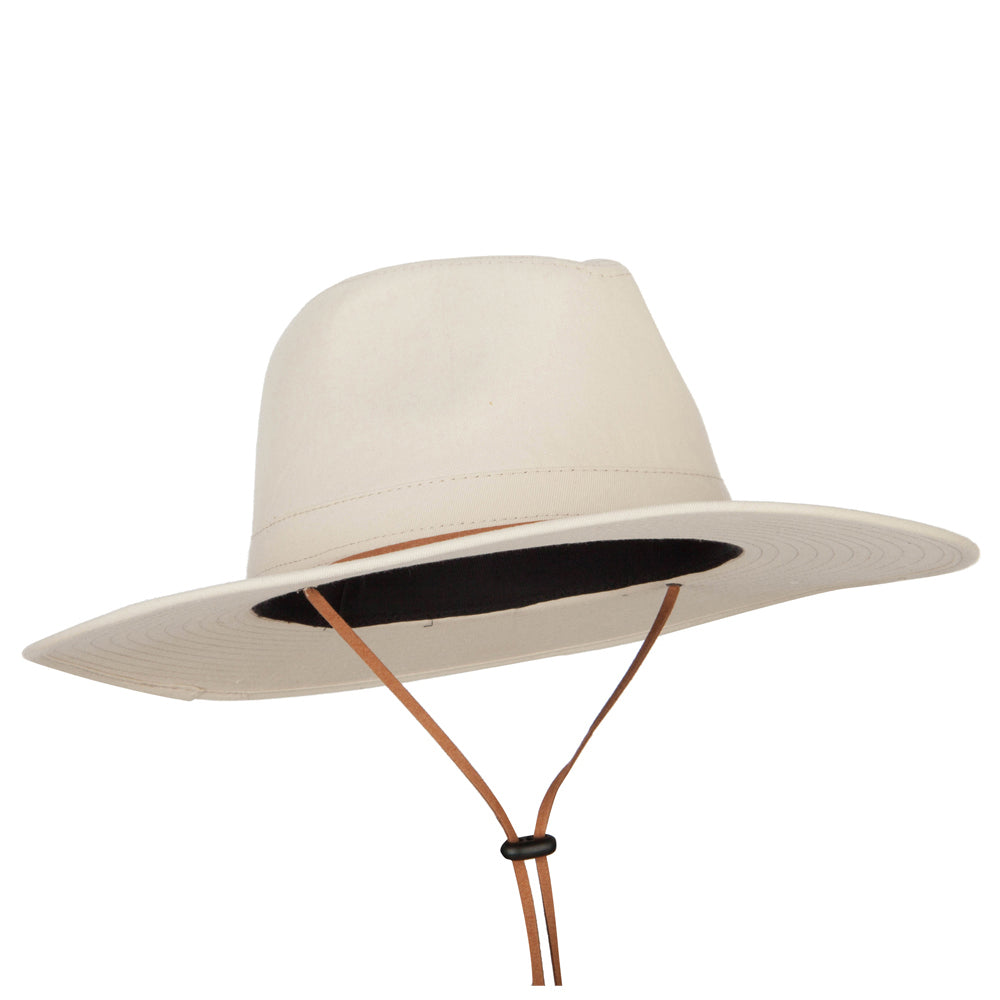 Men's Cotton Canvas Outback Style Fedora Hat | Fabric Fedora Hat ...