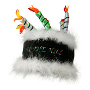Over the Hill Cake Hat with Boa Trim
