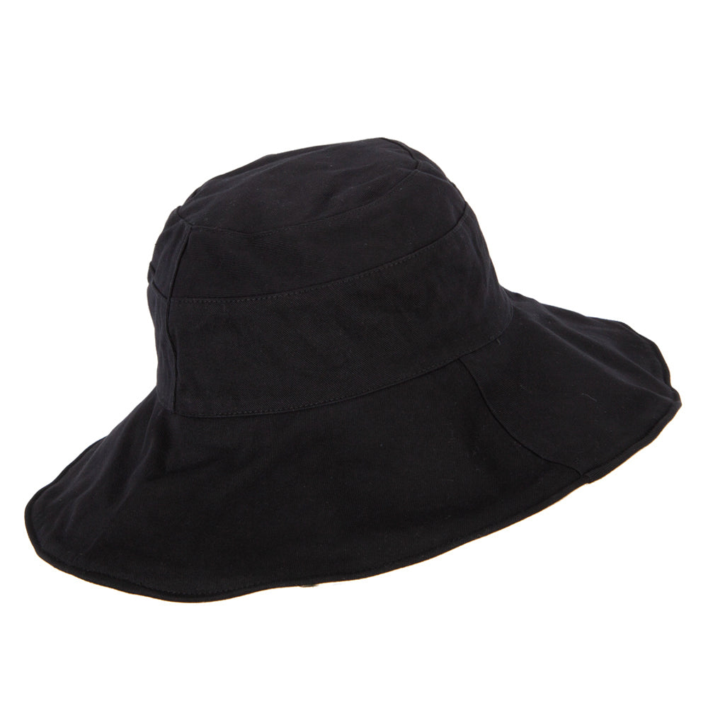 Women's Large Brim Reversible Cotton Canvas Bucket Hat