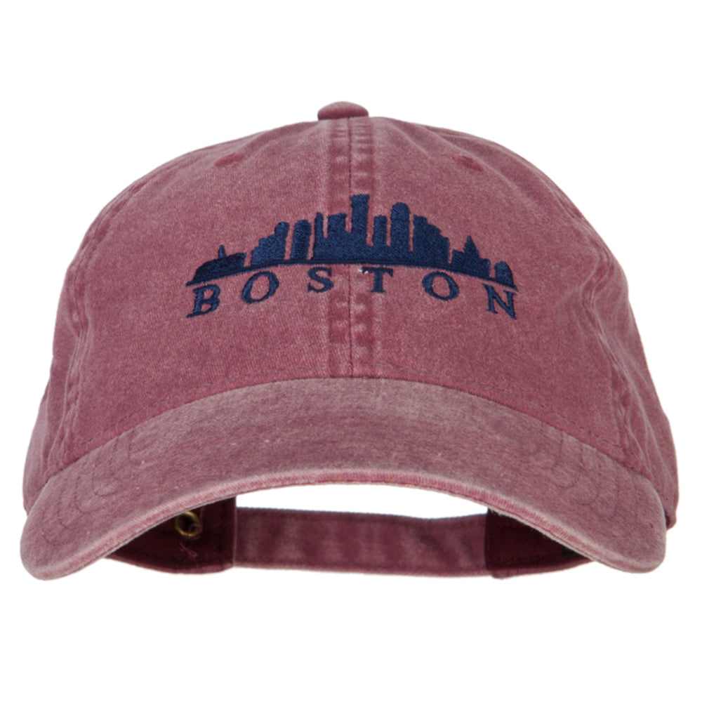 Boston Ridge Cap Boston Skyline Embroidered Washed Cotton Twill Cap | City/State ...