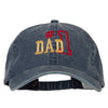 Number 1 Dad Outline Embroidered Big Size Washed Cap