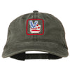 USA Peace Hand Embroidered Washed Cap