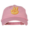 Peace Emoji Patched Unstructured Washed Cap