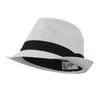 Pleated Hat Band Straw Fedora Hat
