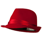 Fedora with Pleated Satin Band