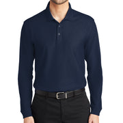 Men's Big Size Port Authority Long Sleeve Core Classic Pique Polo T-Shirt