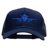 Landing Airplane Embroidered Solid Cotton Prostyle Twill Mesh Cap