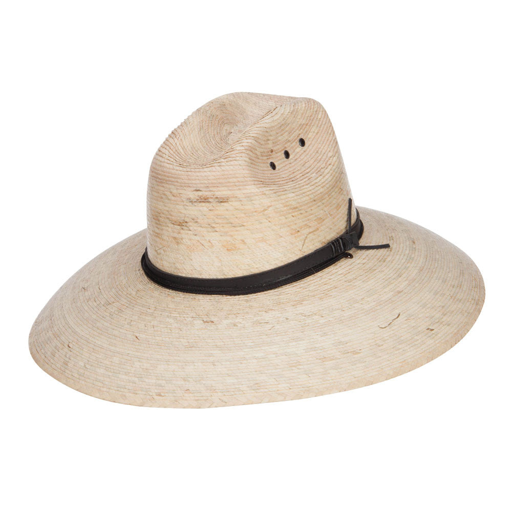 Men's Palm Braid Gambler Hat, Dk Natural / M