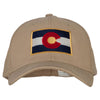 Colorado Flag Embroidered Big Size Stretchable Fitted Cap