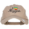 I Love Reggae Embroidered Unstructured Cap