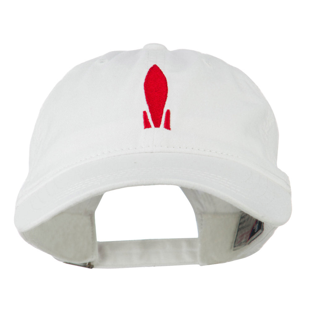 Image of Rocket Embroidered Washed Cap | Symbol Designed | e4Hats ...