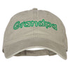 Grandpa Outline Embroidered Washed Cotton Twill Cap
