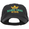 Mardi Gras King with Crown Symbol Embroidered Cotton Cap
