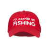 I'd Rather Be Fishing Embroidered Big Mesh Cap