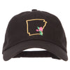 Arkansas Apple Blossom with Map Embroidered Unstructured Washed Cap