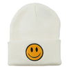 Smile Face Embroidered Long Beanie