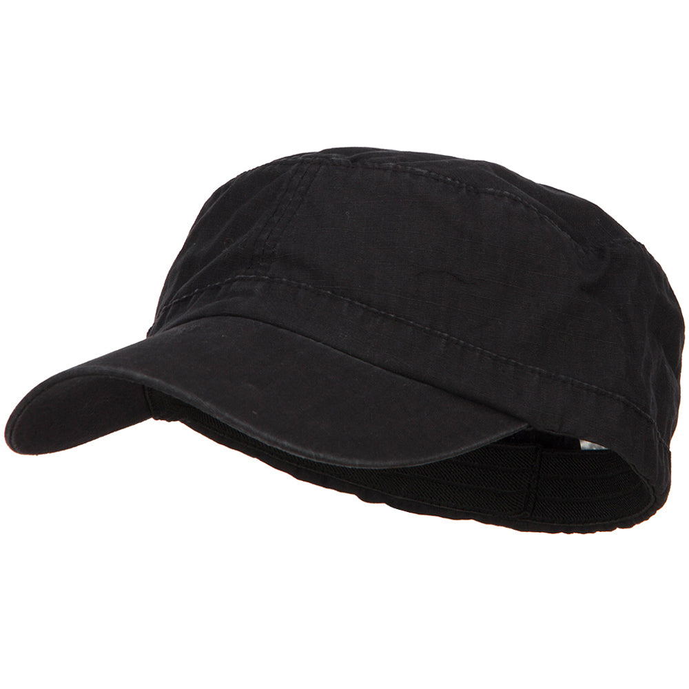 Big Size Fitted Ripstop Cotton Military Army Cap | Cadet Big Hat ...