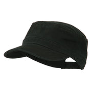 Garment Washed Adjustable Army Cap