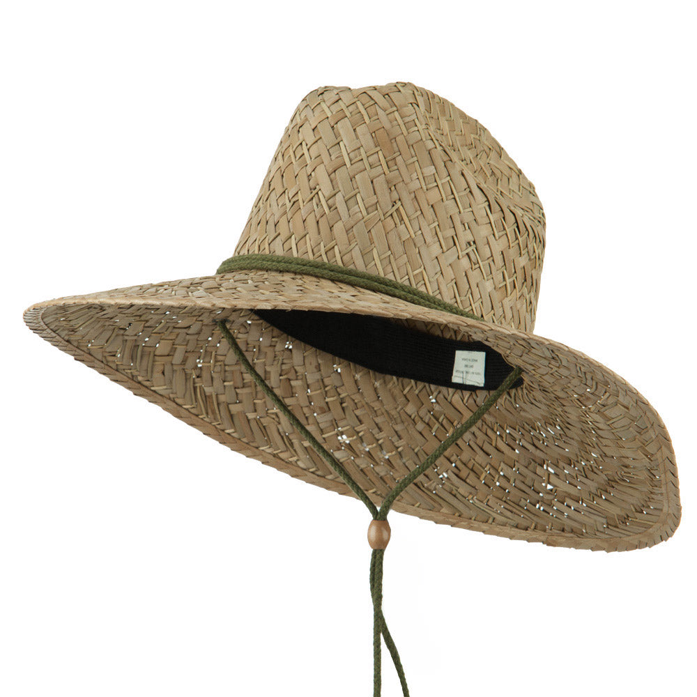 Straw Guard Western - Natural Palm Safe Guard Straw Hat | Free Shipping | e4Hats.com