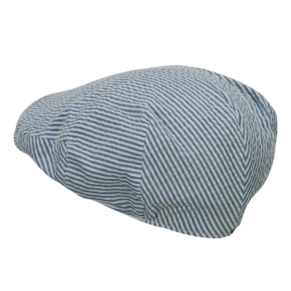 Men's Seersucker Ivy Cap | Driver/Flat Hat | e4Hats – e4Hats.com