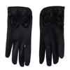 Women's Satin Low Cut Glove With Bow Accent