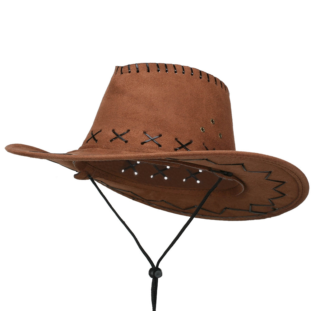 Khaki Cowboy Hat 2023 Suede Western Cowboy Hat Men's Rider Hat панама Soft  Hat Panama New Cowboy Hat Accessories Western - AliExpress