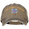 US Coast Guard Embroidered Low Profile Cotton Mesh Cap
